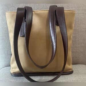 ‼️1999 COACH Greenwich Twill/Leather Tote‼️